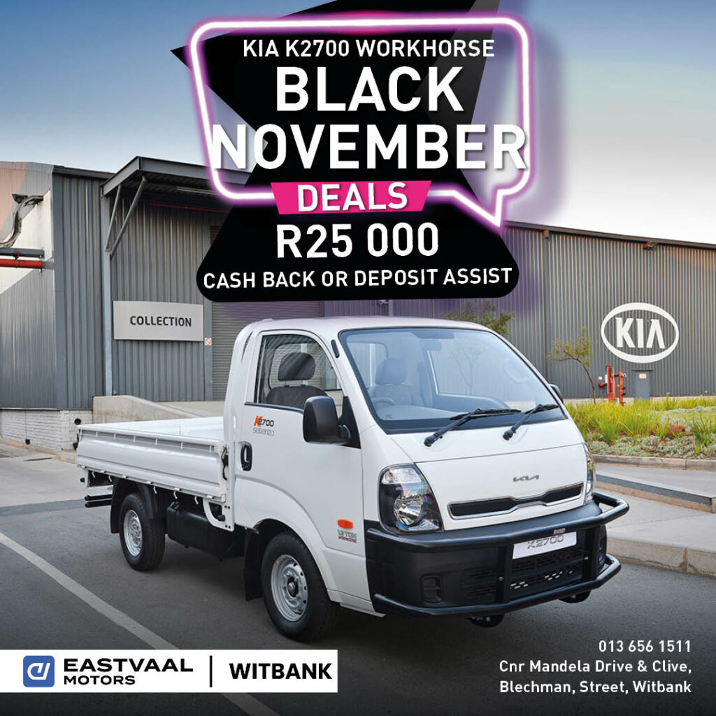 KIA K2700 WORKHORSE BLACK NOVEMBER DEALS image from Eastvaal Motors
