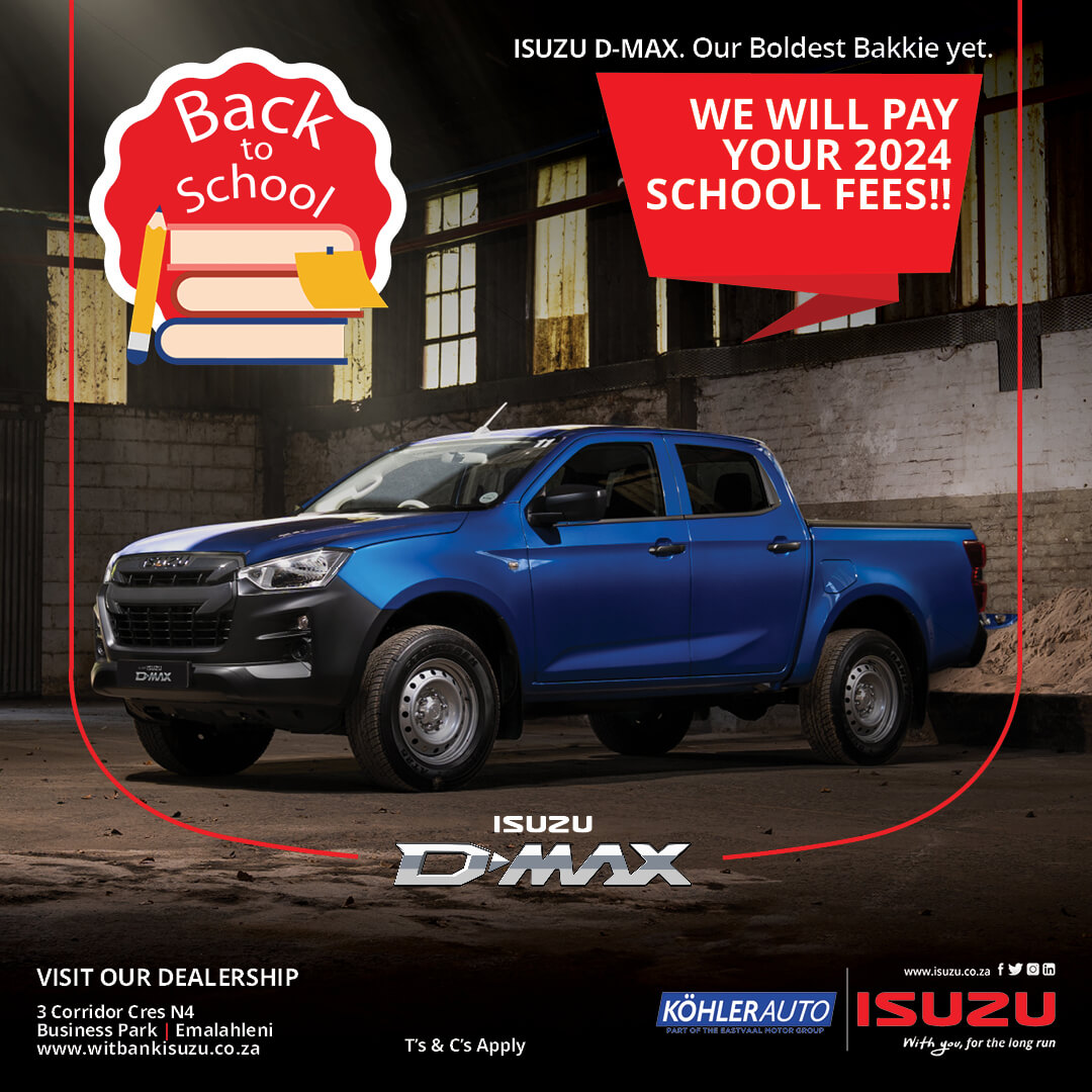 Köhler Auto Isuzu Witbank • Trusted Isuzu Witbank dealership.