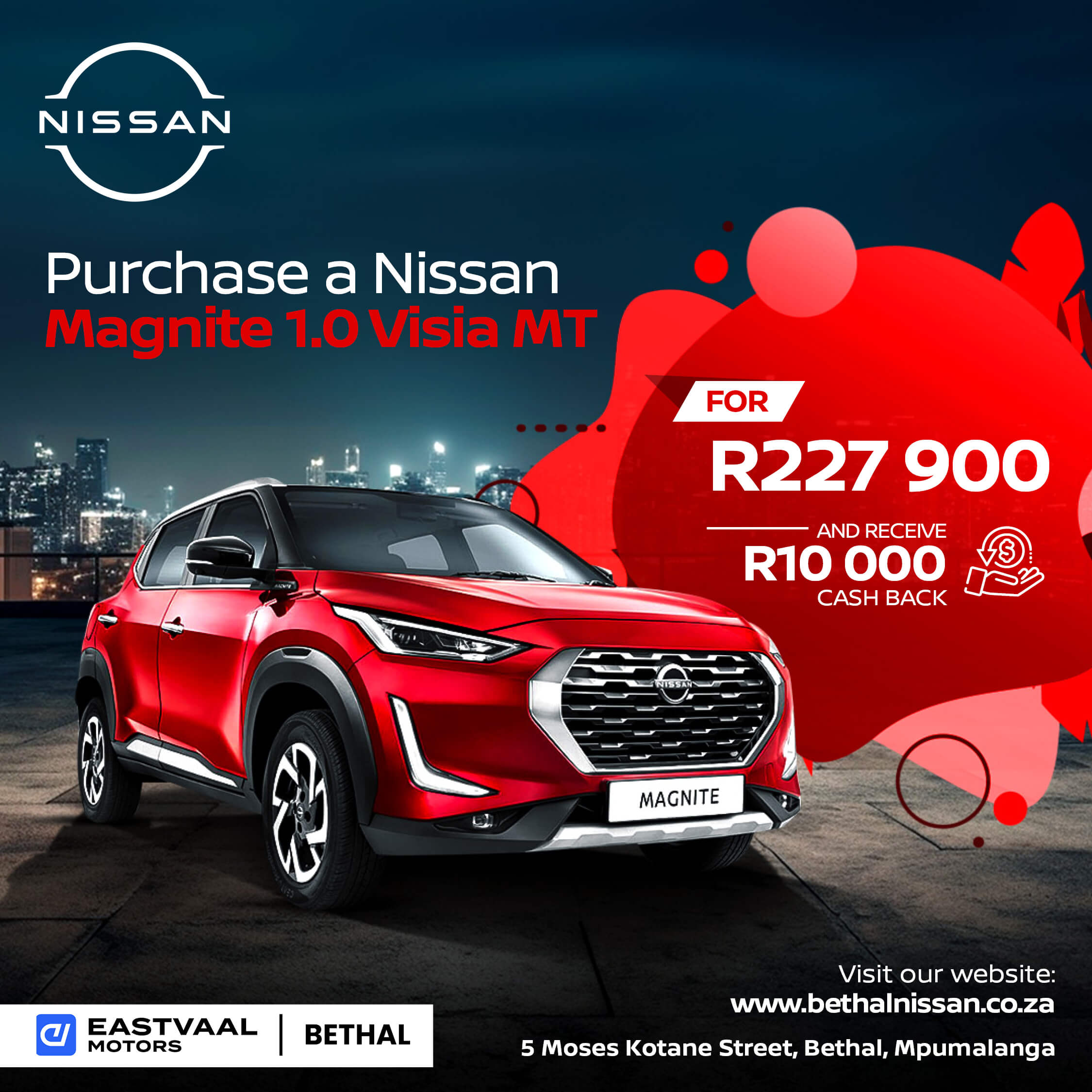 Purchase a Nissan Magnite 1.0 Visia MT image from Eastvaal Motors