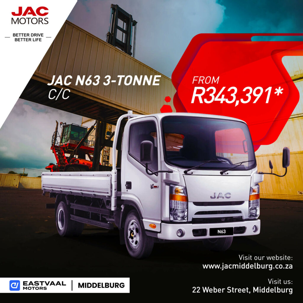 JAC N63 3-TONNE C/C image from Eastvaal Motors