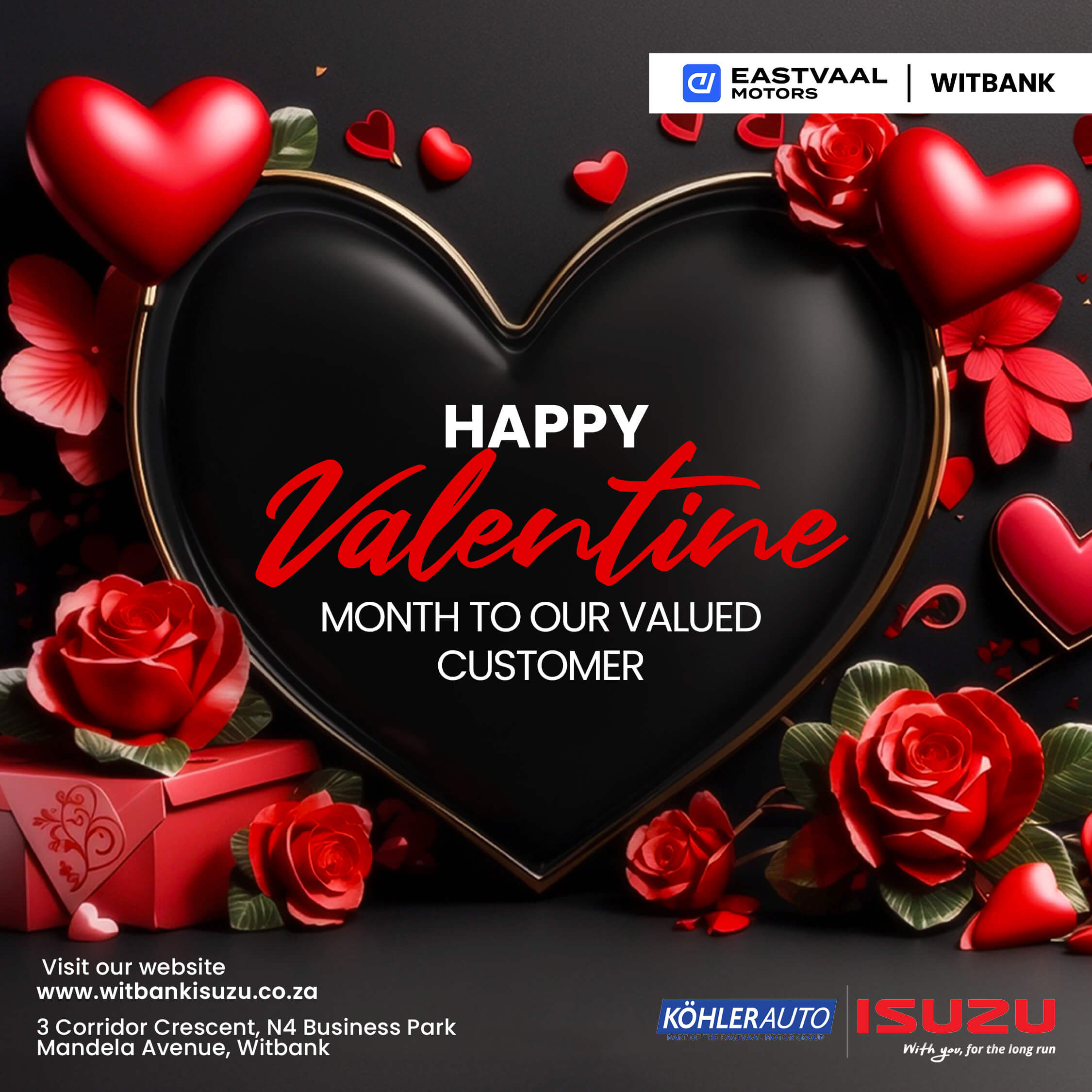HAPPY Valentine MONTH TO OUR VALUED CUSTOMER image from Eastvaal Motors