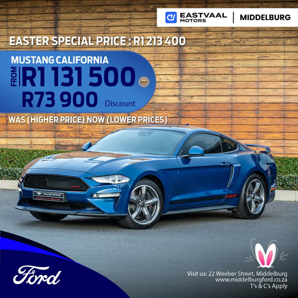 FORD MUSTANG CALIFORNIA image from Eastvaal Motors