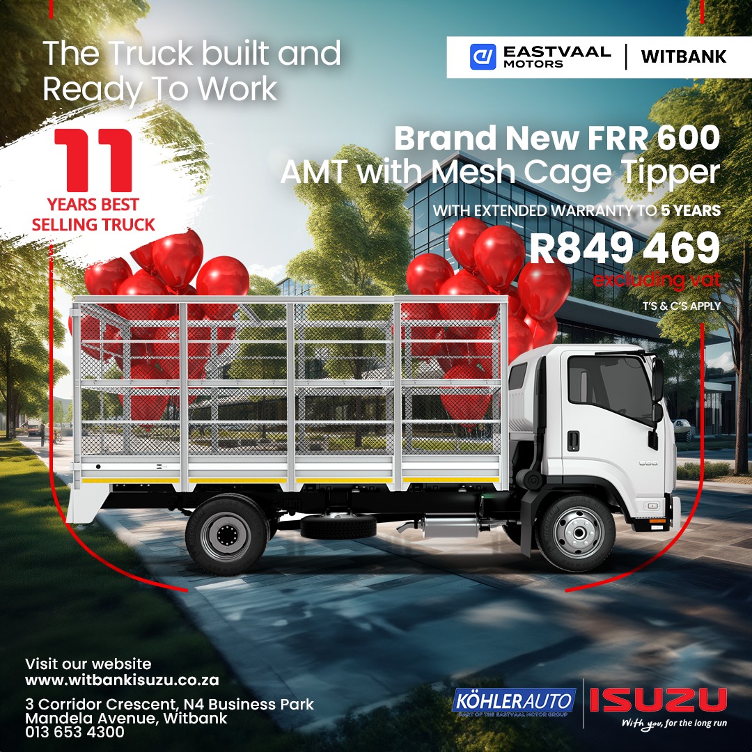 Brand New FRR 600 AMT with Mesh Cage Tipper image from Eastvaal Motors