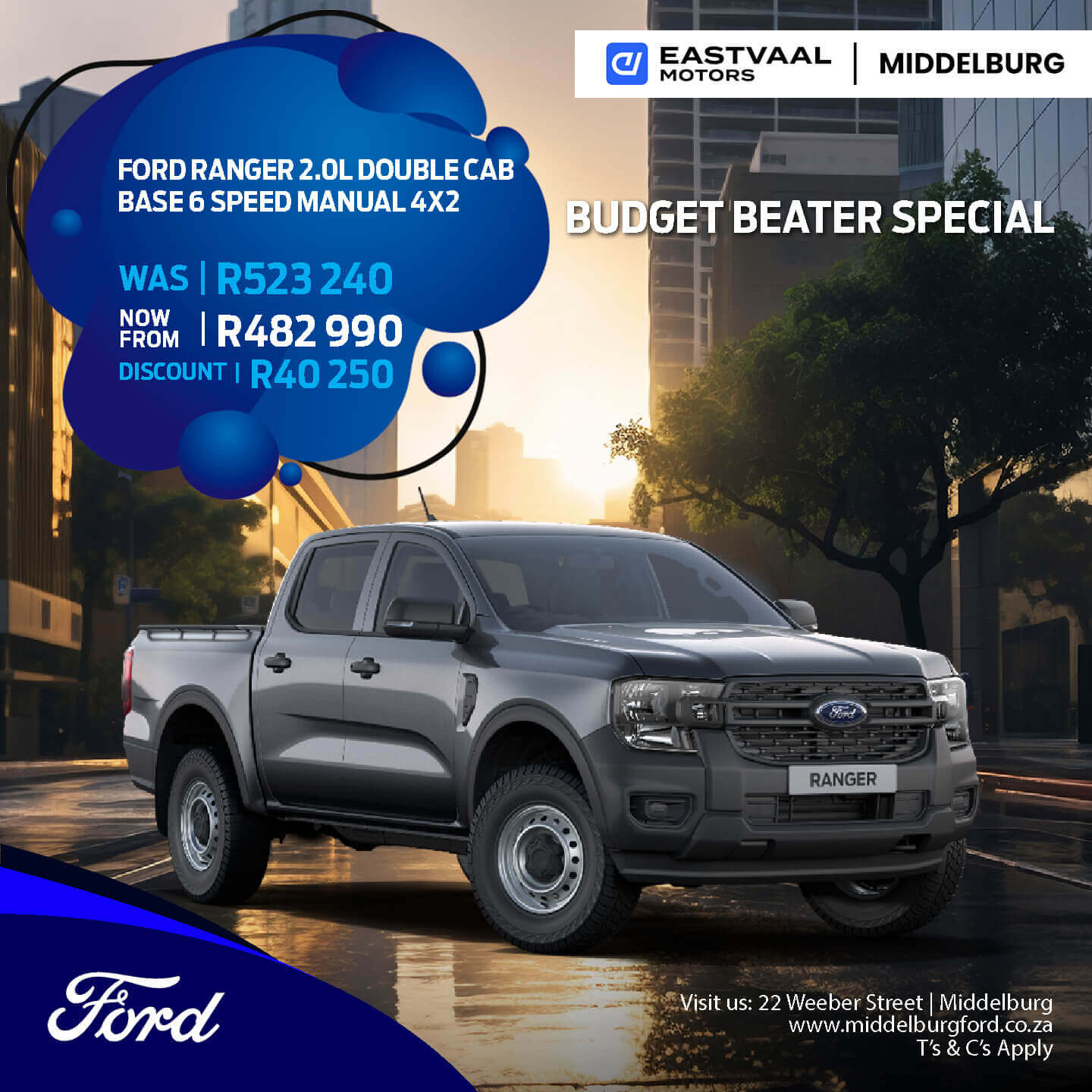 FORD RANGER 2.0L DOUBLE CAB image from Eastvaal Motors