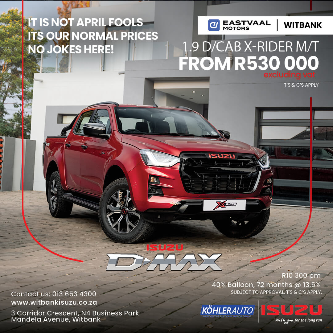 Köhler Auto Isuzu Witbank • Trusted Isuzu Witbank dealership.