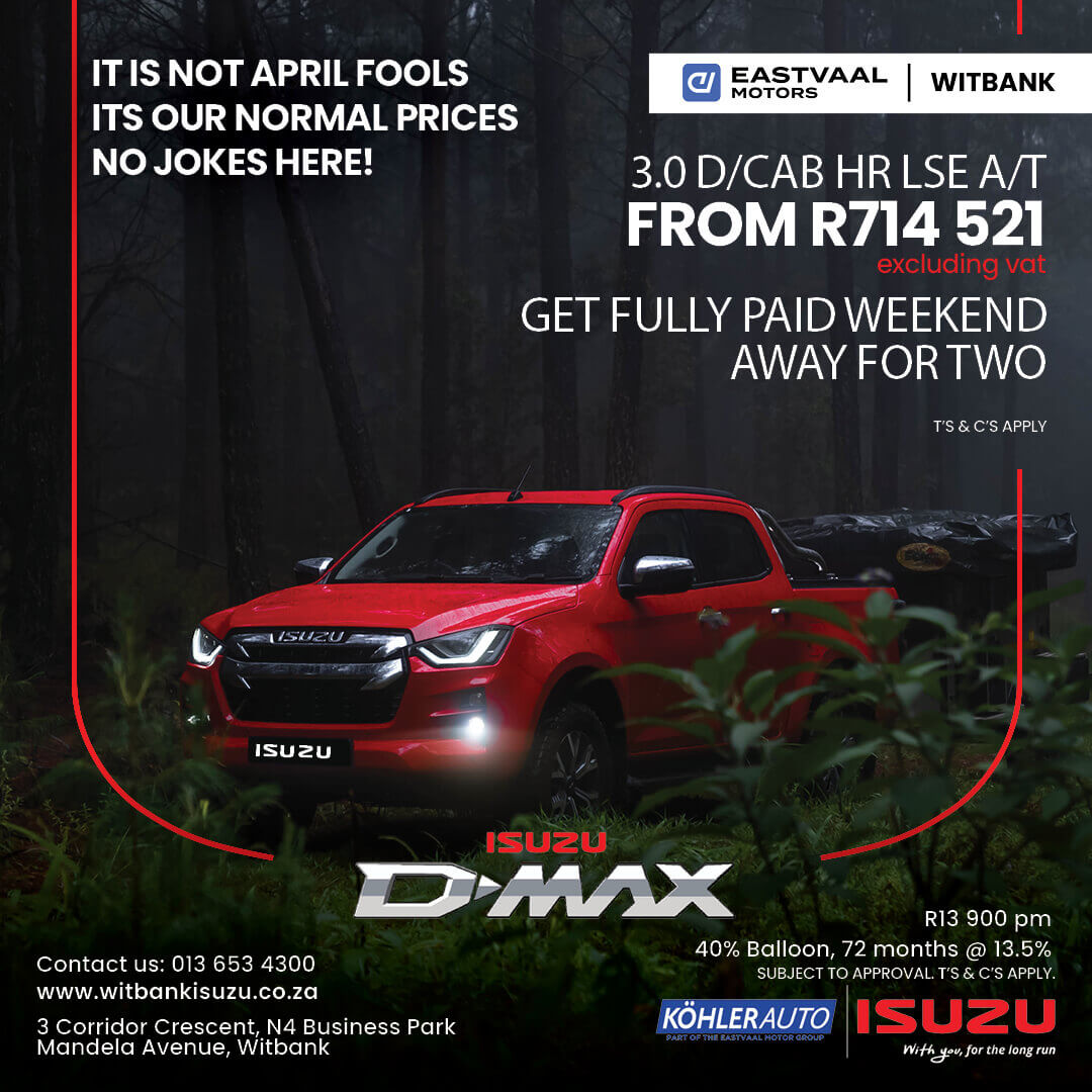 ISUZU D-Max image from Eastvaal Motors