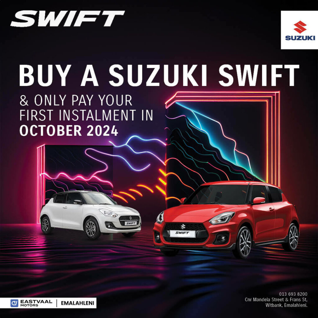Buy a Suzuki Swift and only pay your first instalment in OCTOBER 2024!! image from Eastvaal Motors