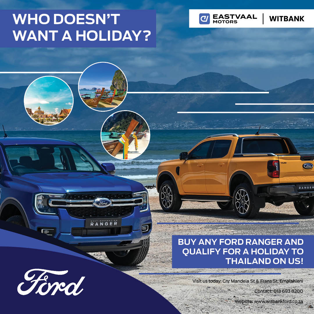 Buy any Ford Ranger and qualify for a FREE Holiday to Thailand on us! image from Eastvaal Motors