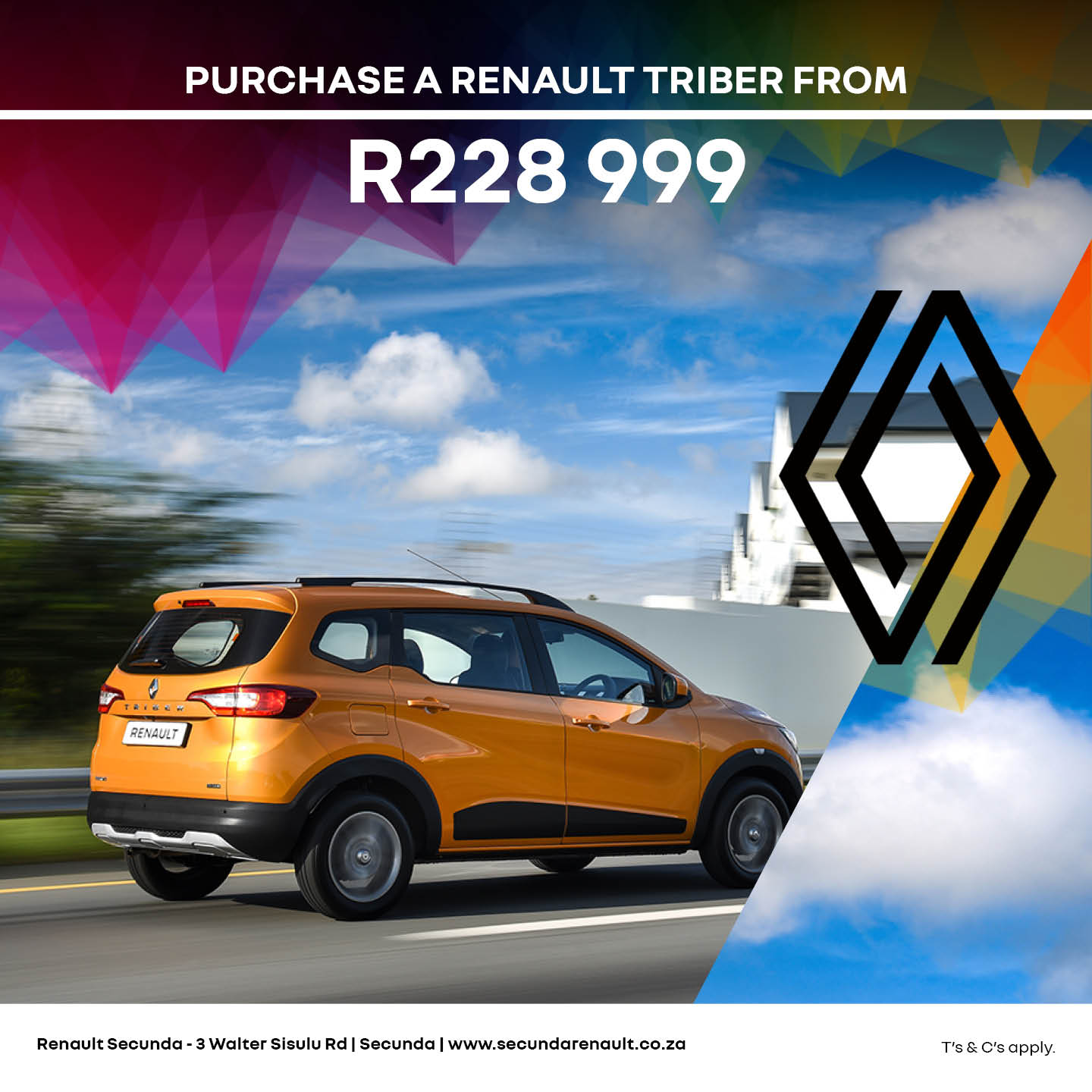 Renault Triber. Life on demand. image from Eastvaal Motors