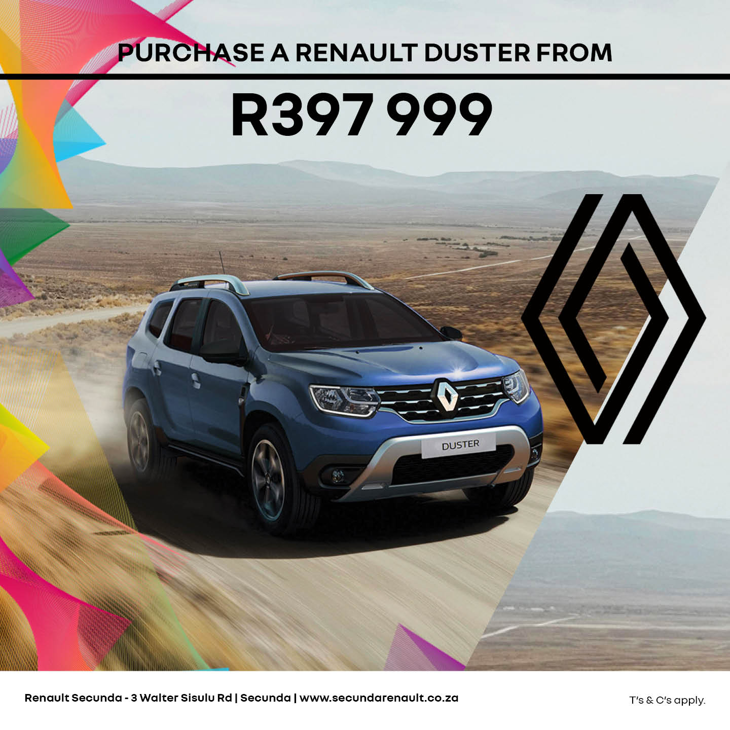 Dust through the road with the Renault Duster! image from Eastvaal Motors
