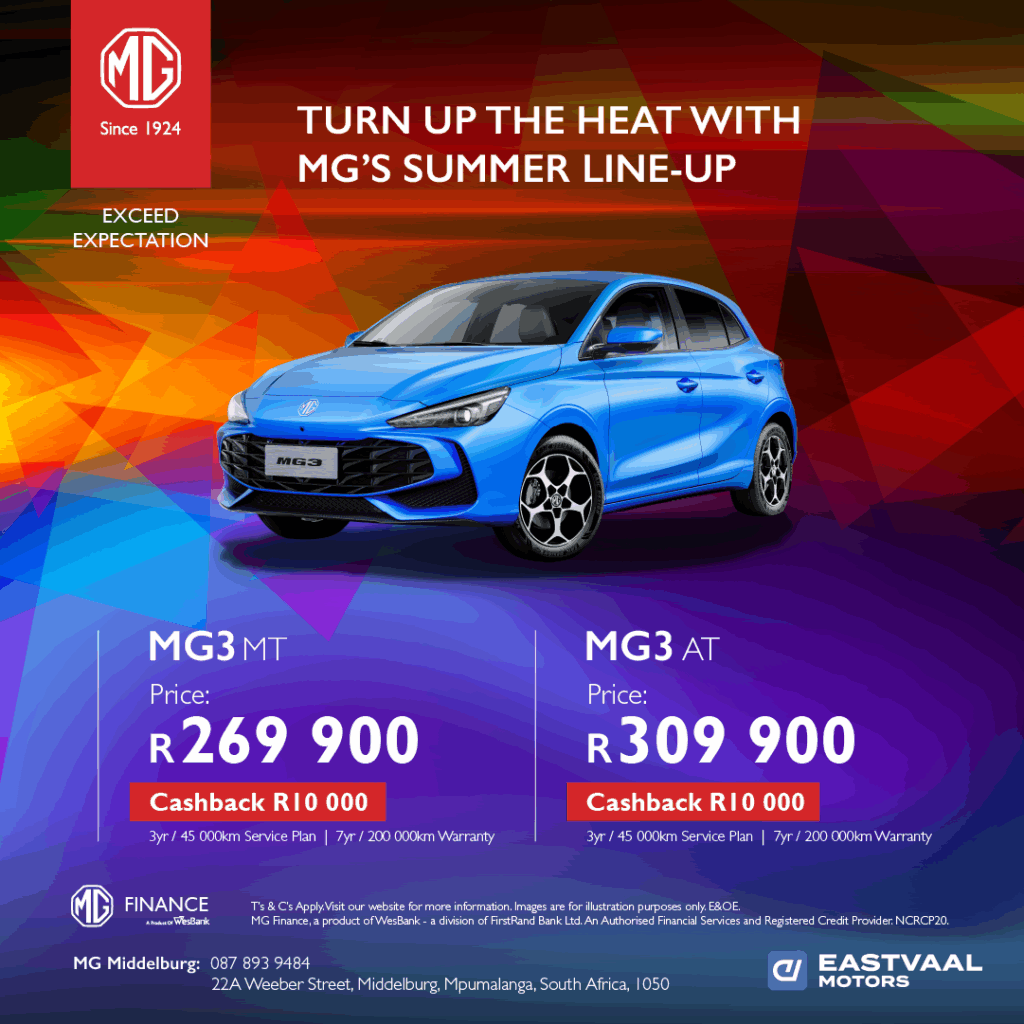 MG3 M/T & A/T Deal image from Eastvaal Motors
