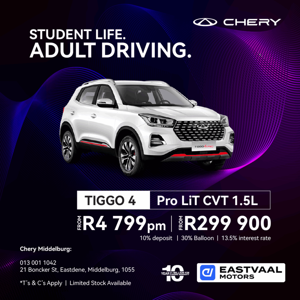 TIGGO 4 Pro LiT CVT 1.5L image from Eastvaal Motors