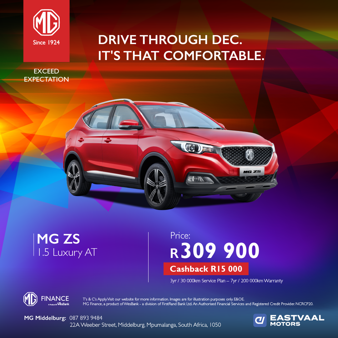 MG ZS Luxury A/T image from Eastvaal Motors