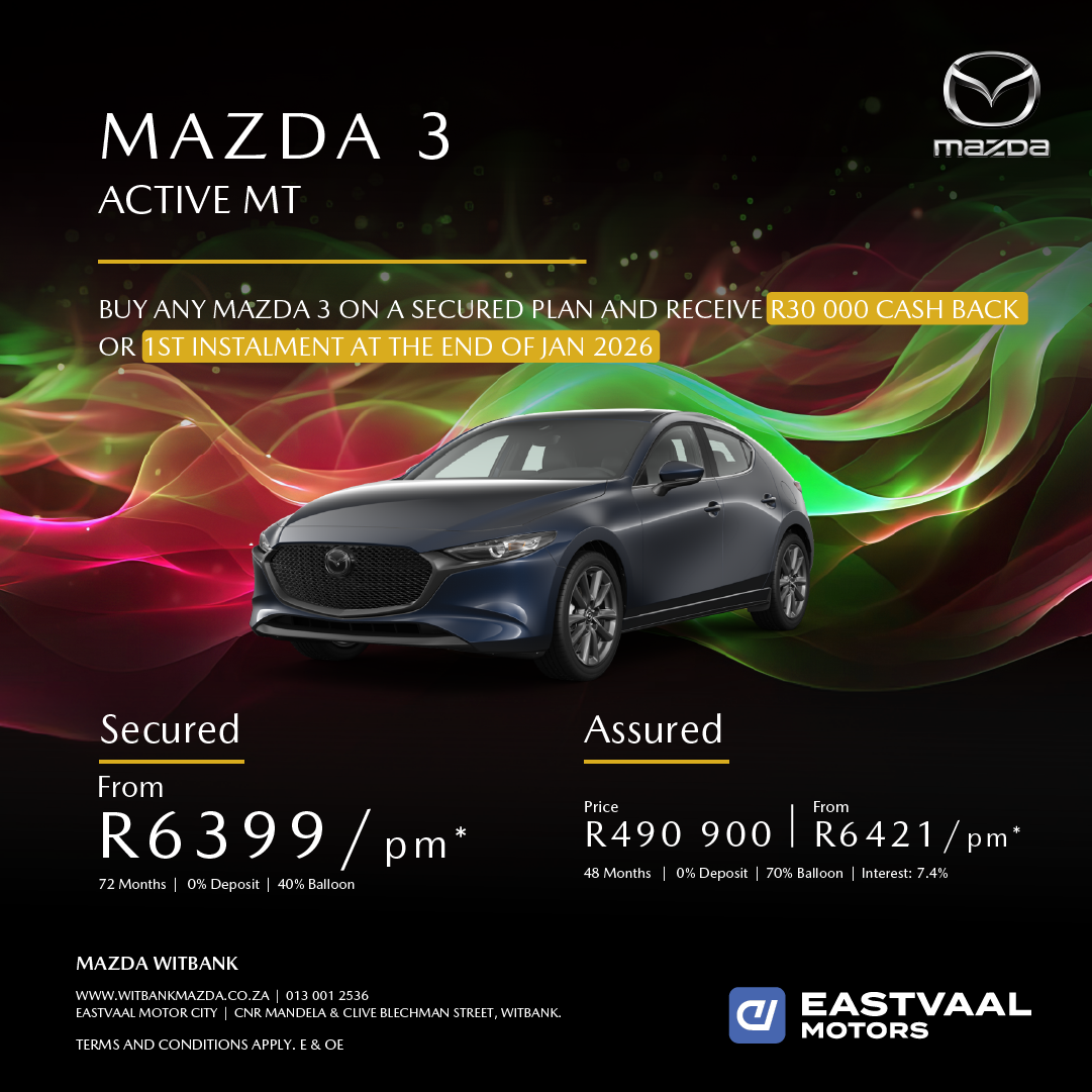 Mazda 3 1.5 L Dynamic 6M/T 5Dr image from Eastvaal Motors