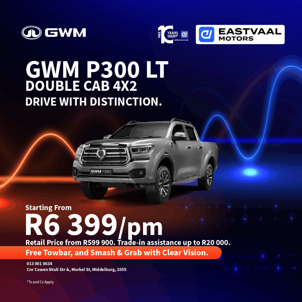 GWM P300 LT DOUBLE CAB 4X2 image from Eastvaal Motors