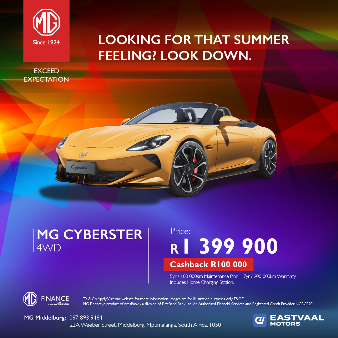 MG CYBERSTER 4WD image from Eastvaal Motors