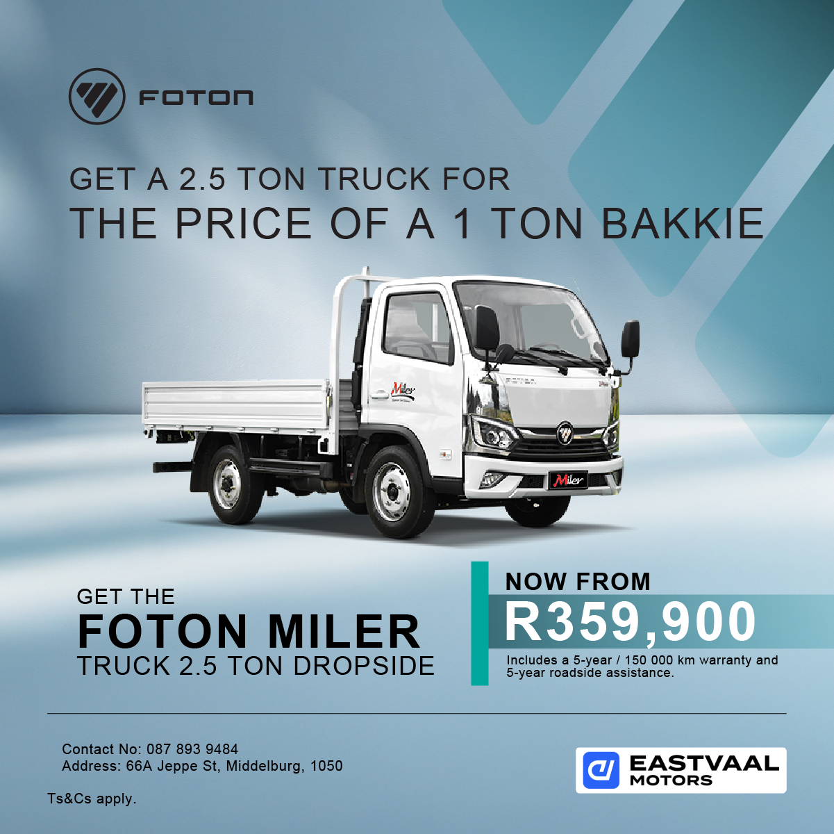 Foton MILER Dropside 2.5T image from 