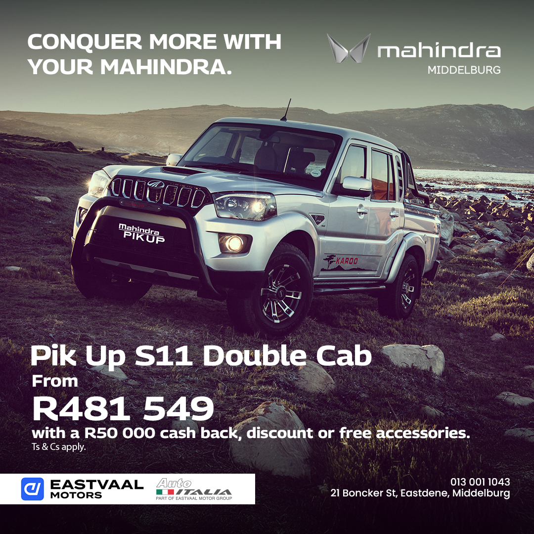 Mahindra PikUp Double Cab – S11 Range image from Eastvaal Motors