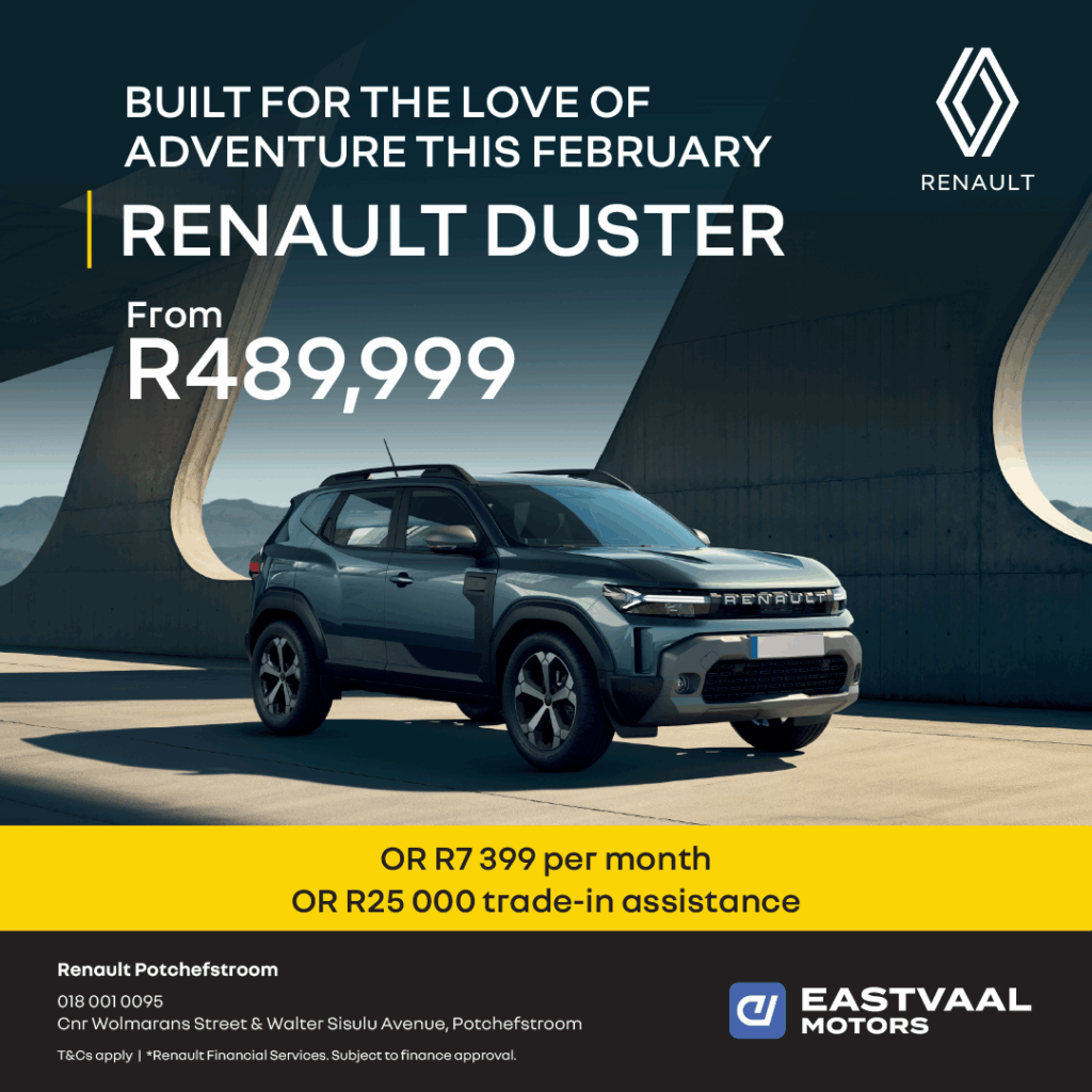 built for the love of adventure this February. Renault Duster from Eastvaal Motors