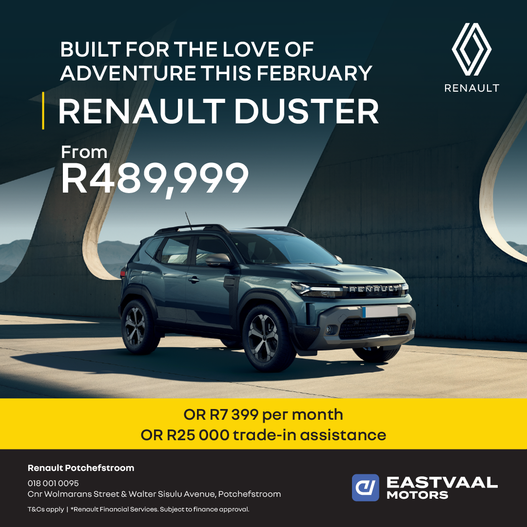 built for the love of adventure this February. Renault Duster from Renault Potchefstroom