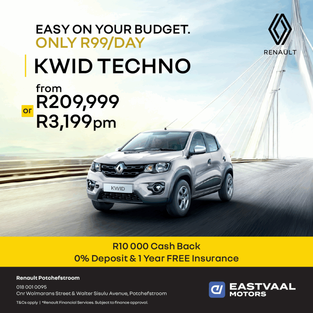 easy on your budget. Only R99/Day from Eastvaal Motors