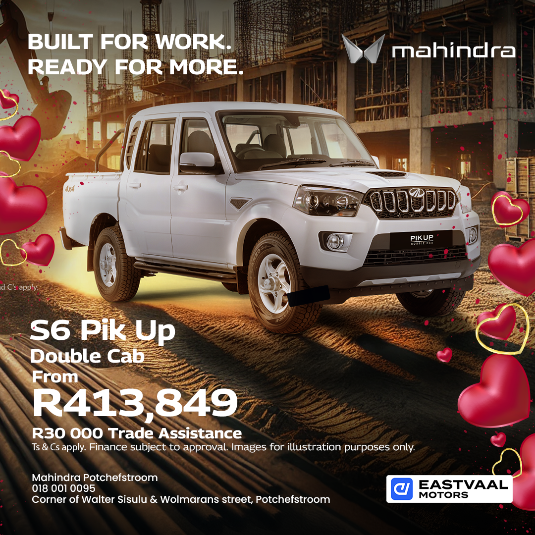 built for work. Ready for more. S6 pik up D/C from Mahindra Potchefstroom
