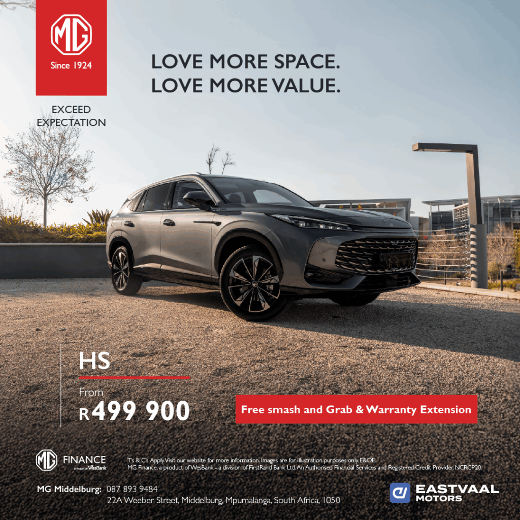 love more space. MG HS from Eastvaal Motors