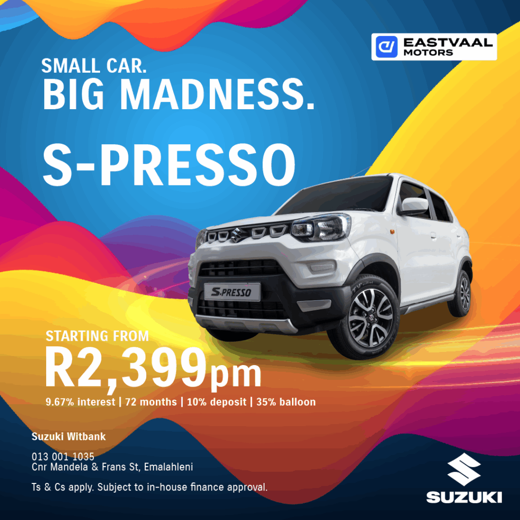 Small Car. Big Madness Suzuki S-Presso from Eastvaal Motors