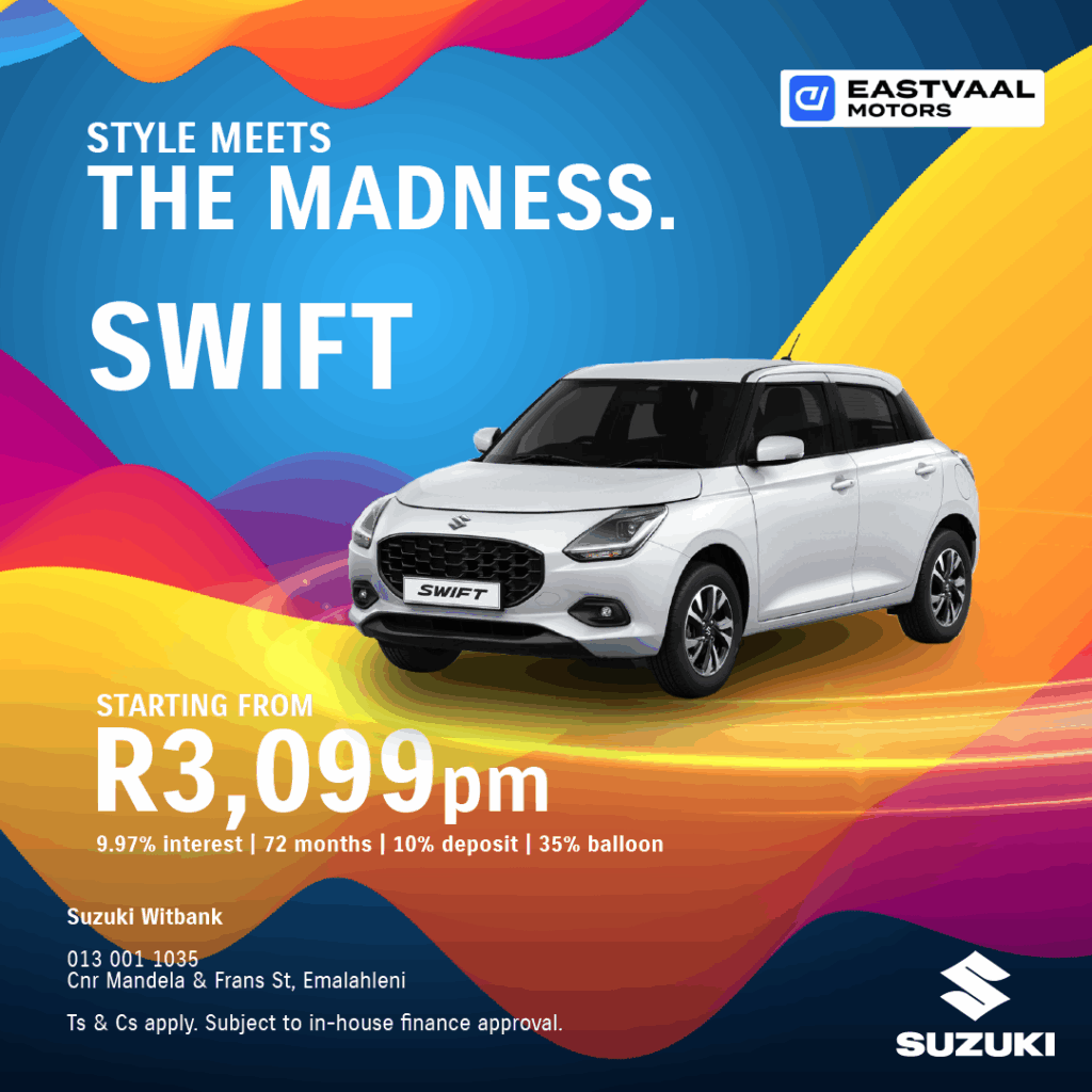 Style meets. The madness. Suzuki Swift from Eastvaal Motors