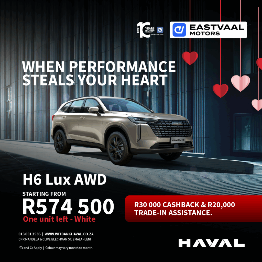 When performance steals your heart Havaal H6 Lux AWD from Eastvaal Motors