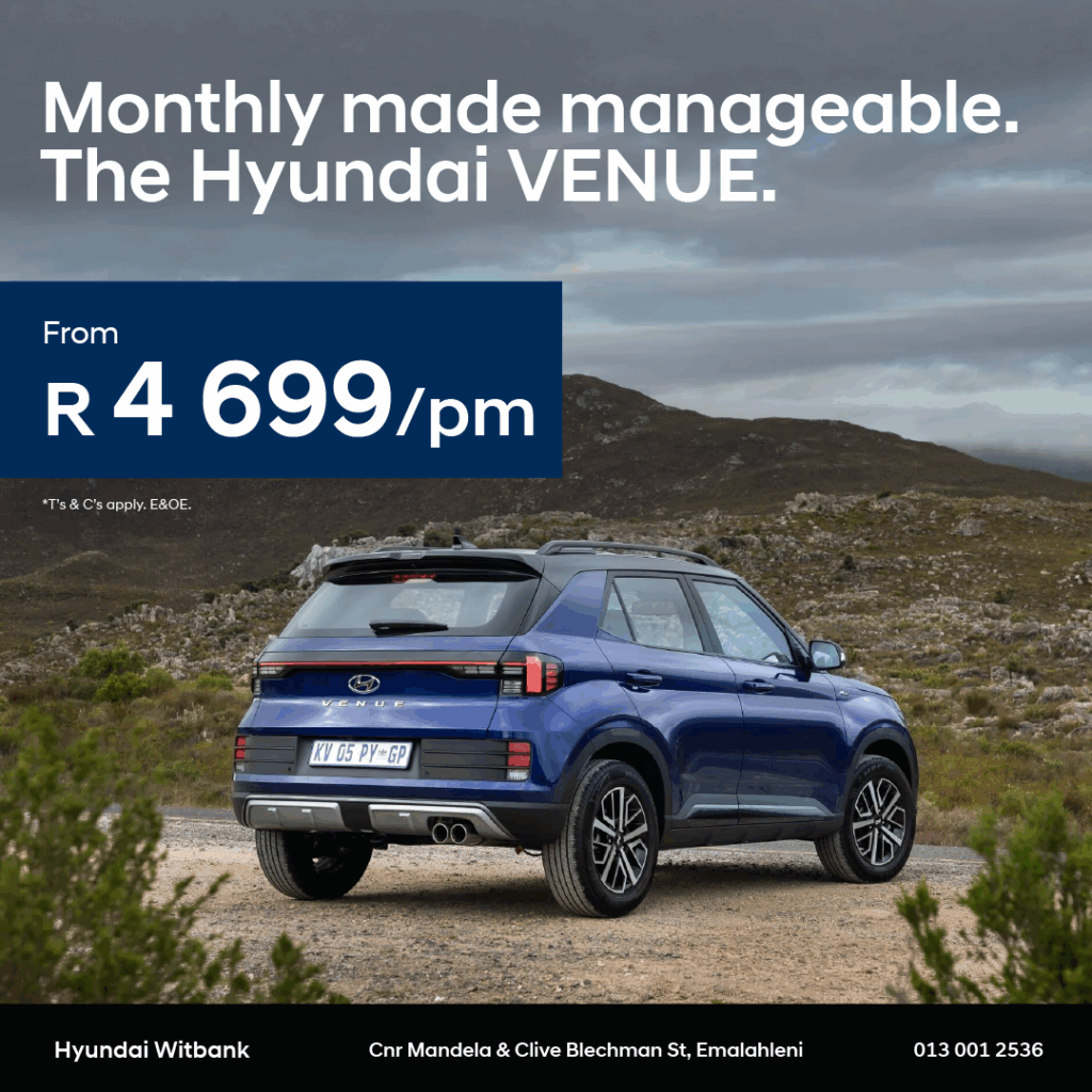 Monthly made Manageable.  Hyundai Venue from Eastvaal Motors
