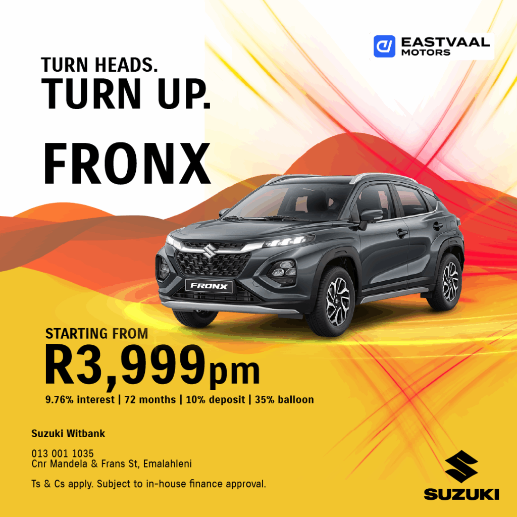 turns heads. turn up. Suzuki Fronx from Eastvaal Motors