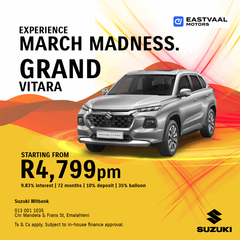Experience March madness.  Suzuki Grand Vitara from Eastvaal Motors