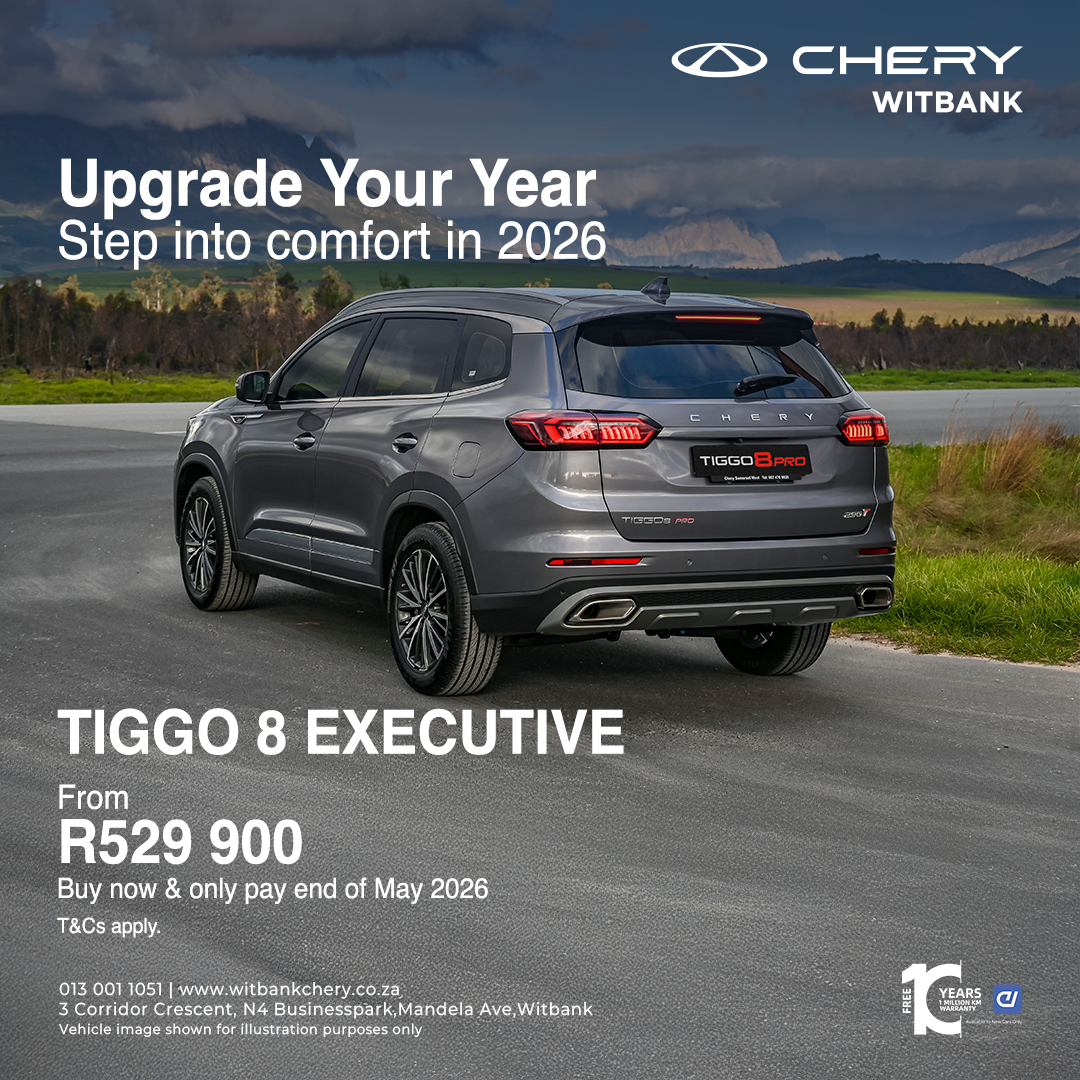 upgrade your year.  Tiggo 8 Executive. from Chery Witbank