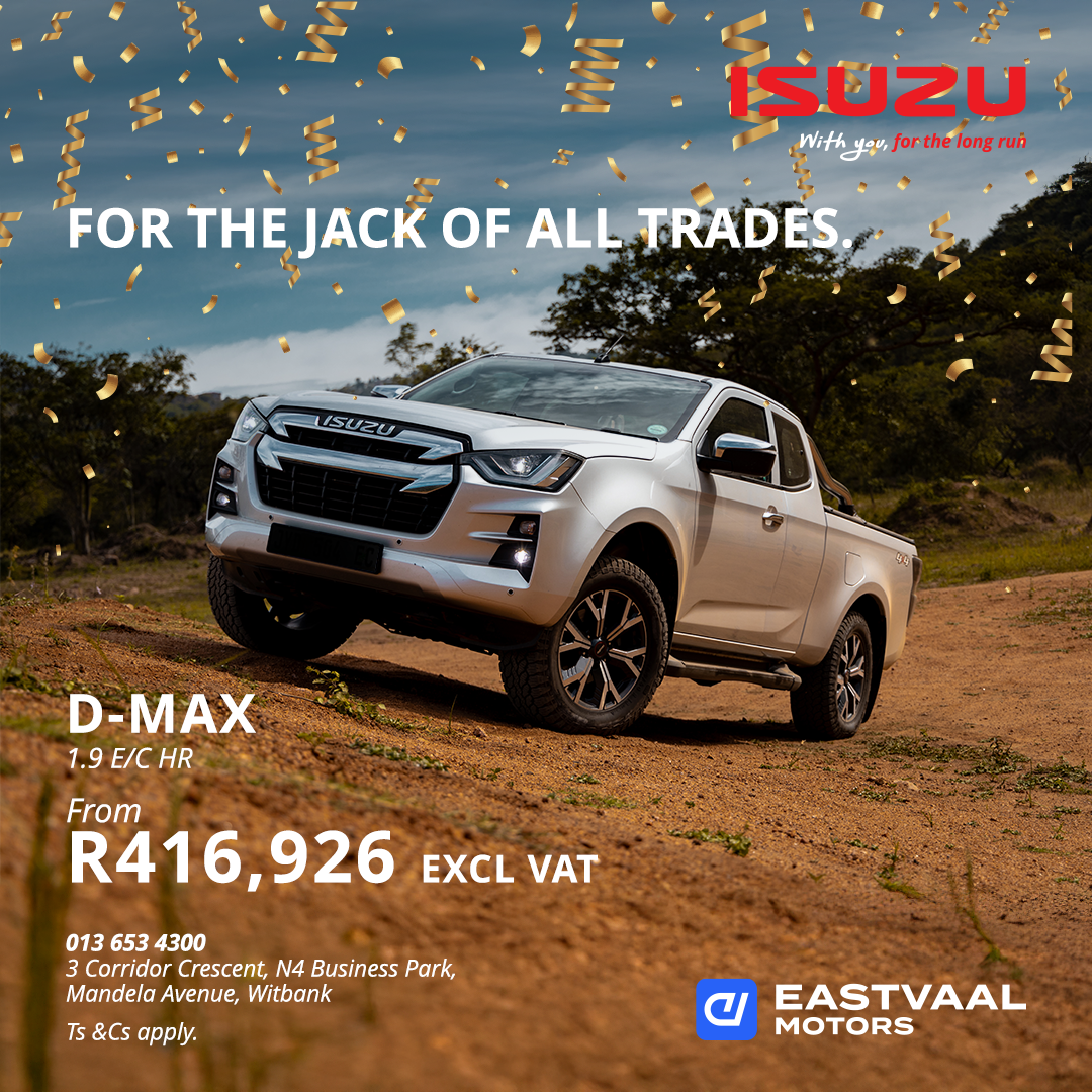 for the jack of all trades. Isuzu D-Max from Köhler Auto Isuzu Witbank