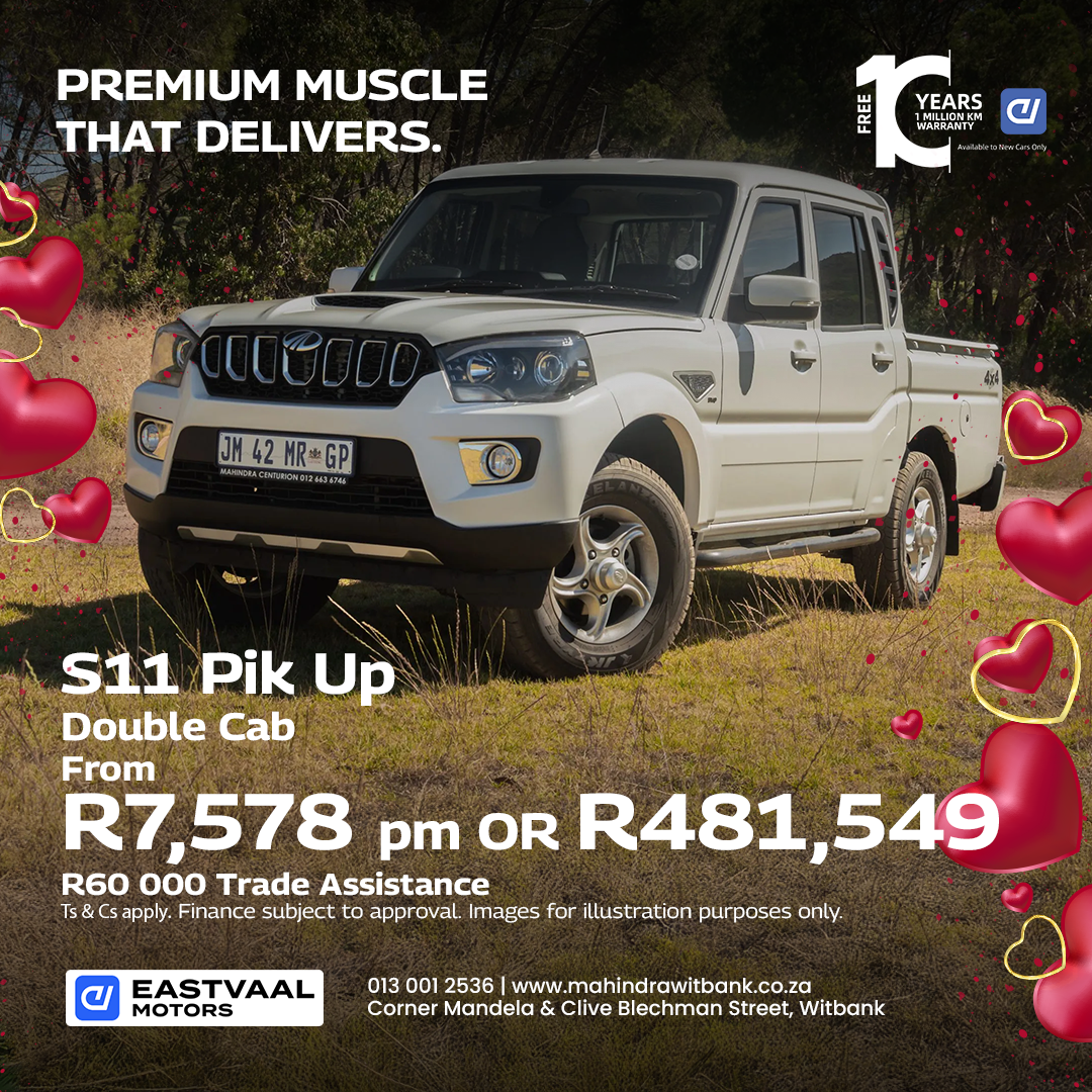 premium muscle.  Mahindra S11 from Eastvaal Motor City Mahindra