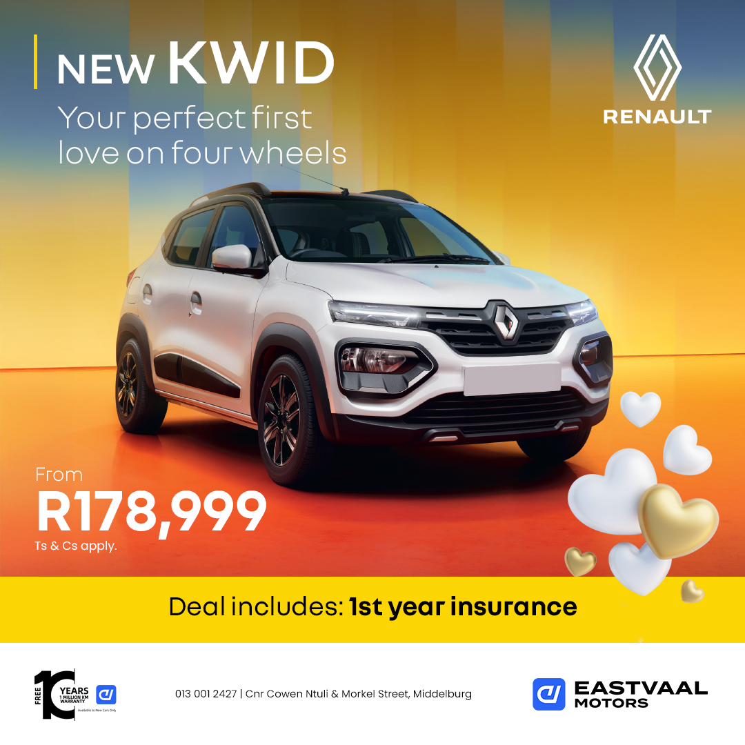 New Renault Kwid from Eastvaal Middelburg Renault