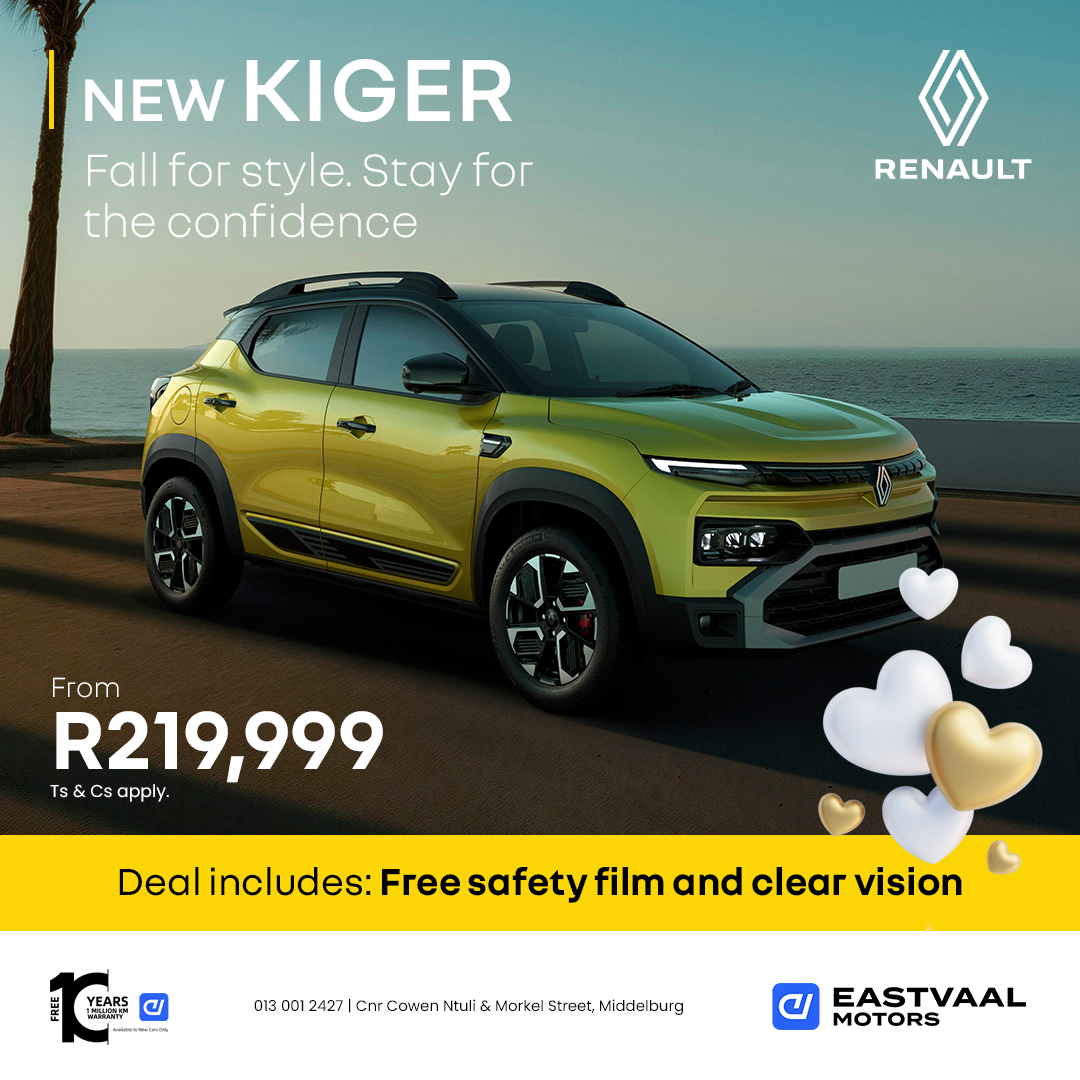 New Renault Kiger from Eastvaal Middelburg Renault