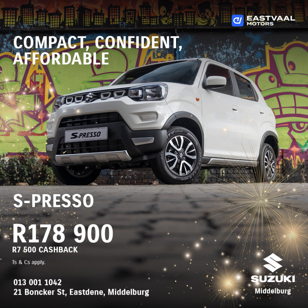 Compact, Confident, Affordable.  Suzuki S-Presso from Eastvaal Motors