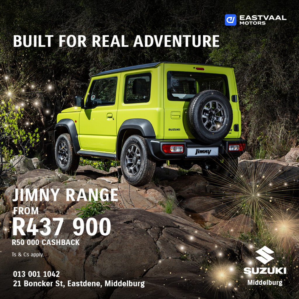 built for real adventure.  Suzuki Jimny from Eastvaal Motors