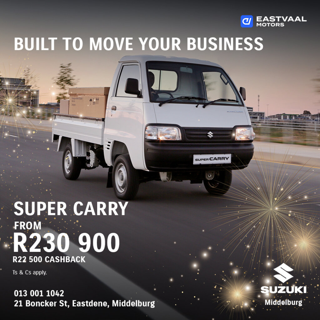 built to move your business.  Suzuki Super Carry from Eastvaal Motors
