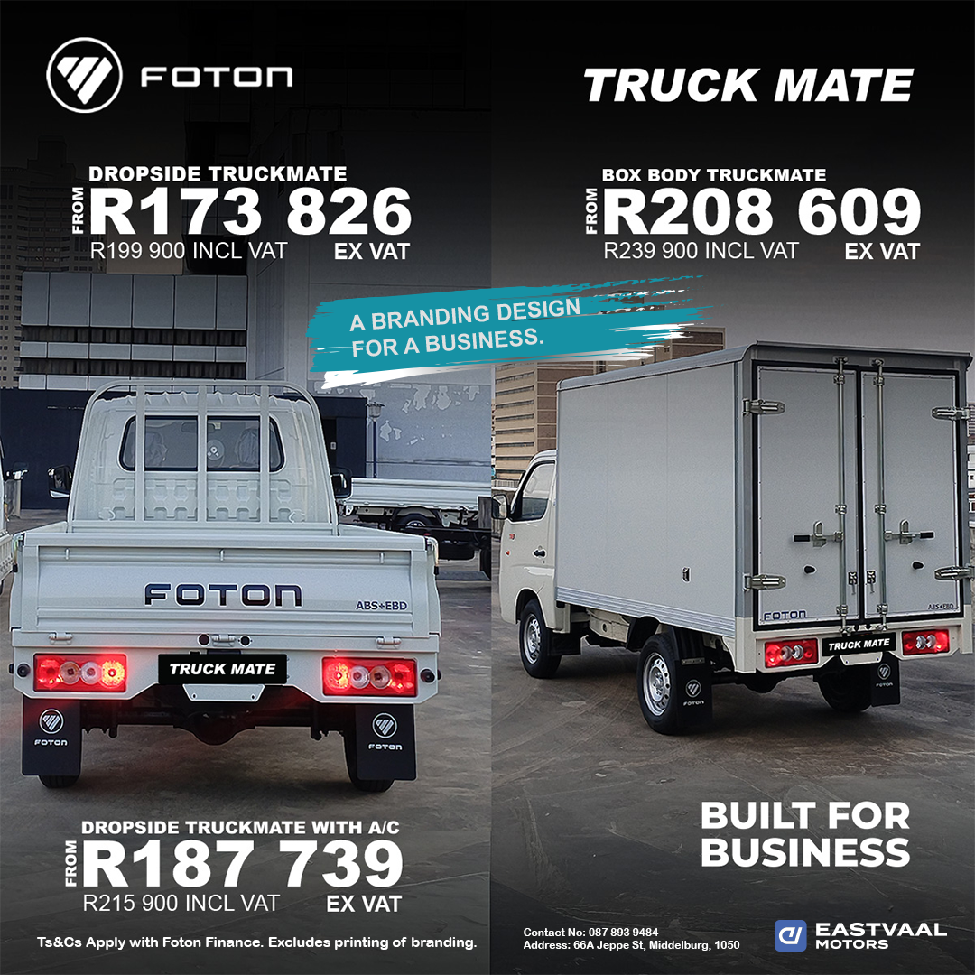 Foton Box Body Truck Mate from Eastvaal Middelburg Foton