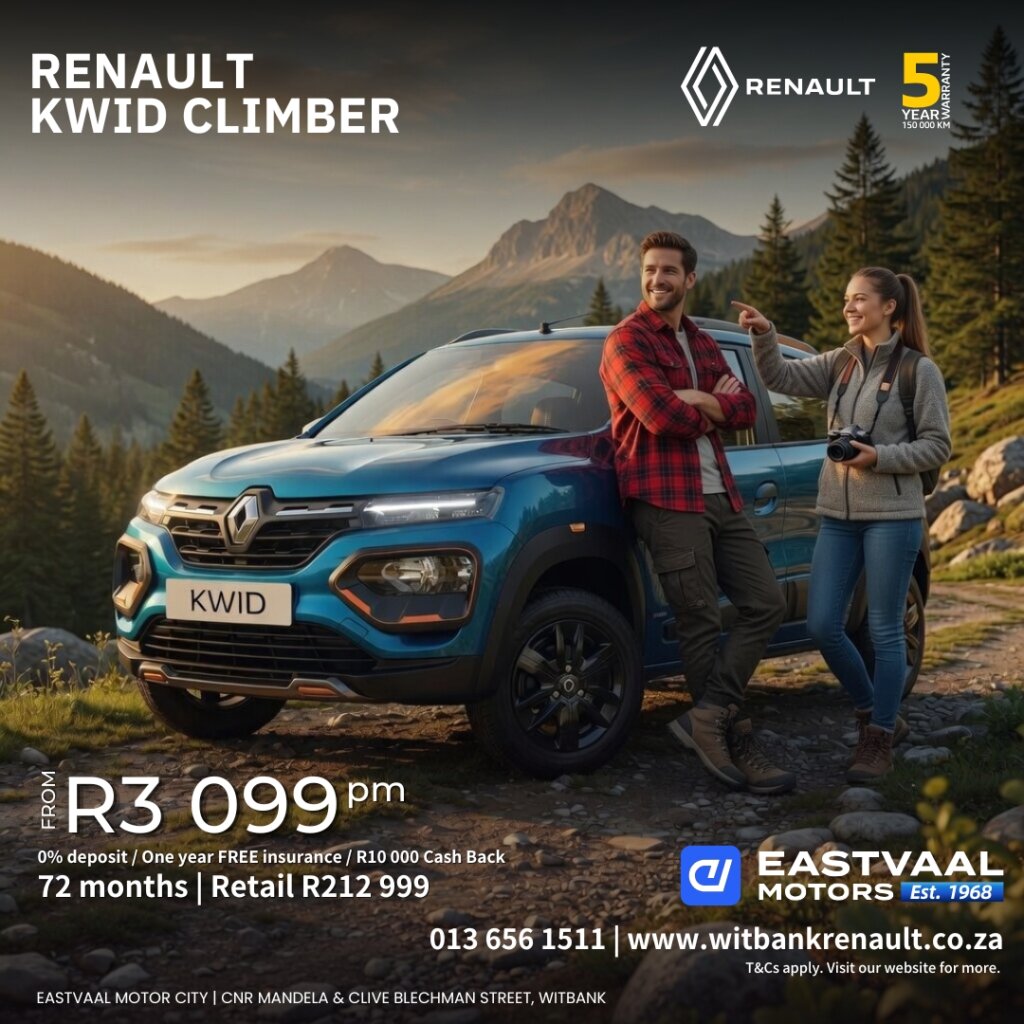 More Than Just a Car May is the month of fresh starts. Drive home more space, more comfort, more confidence with Renault. from Eastvaal Motors