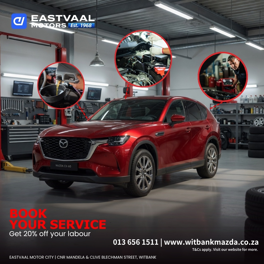 Book Your Mazda Service Today! from Eastvaal Motor City Witbank Mazda