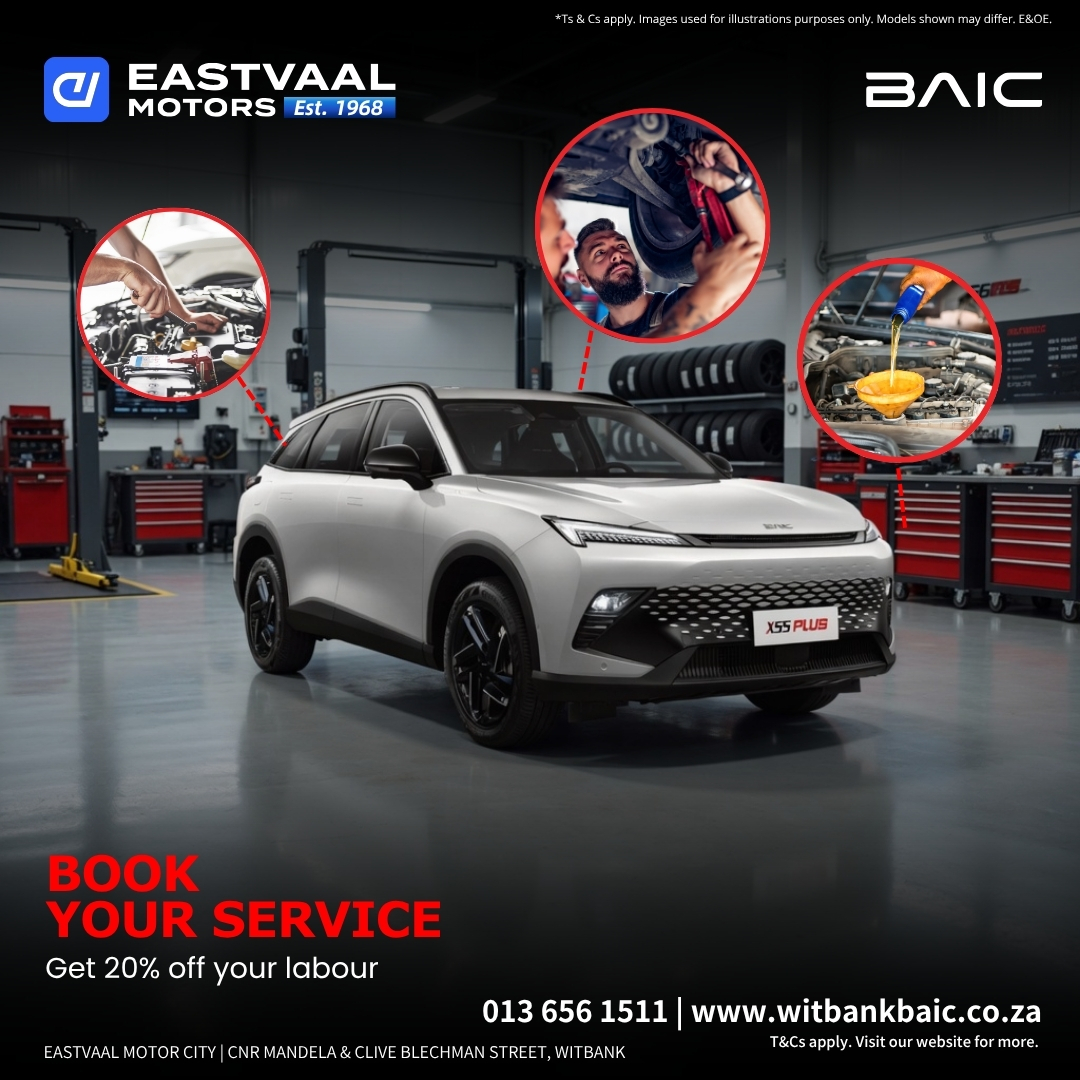 New Month. New Energy. New BAIC. from Eastvaal Motor City Witbank BAIC