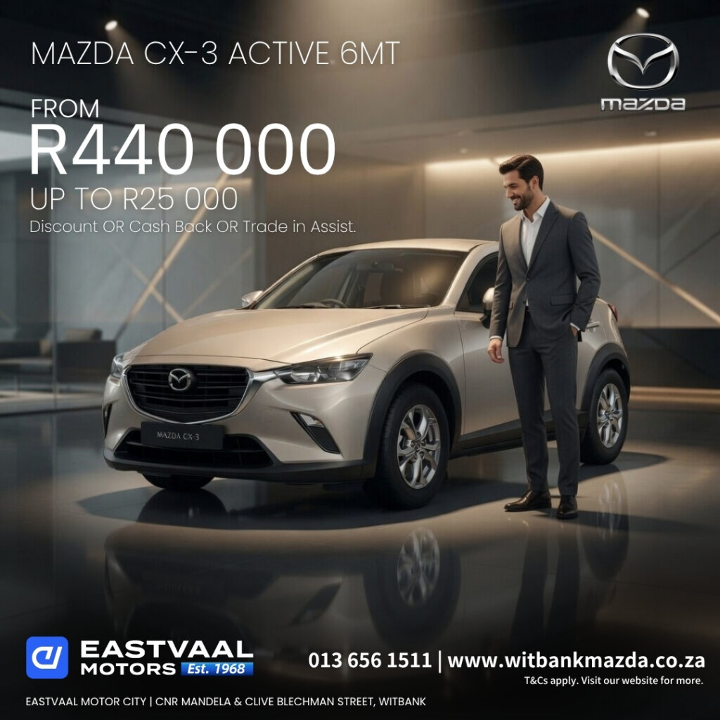Elevate in May with Mazda! Sophistication, power, and refinement — all in perfect harmony. from Eastvaal Motors