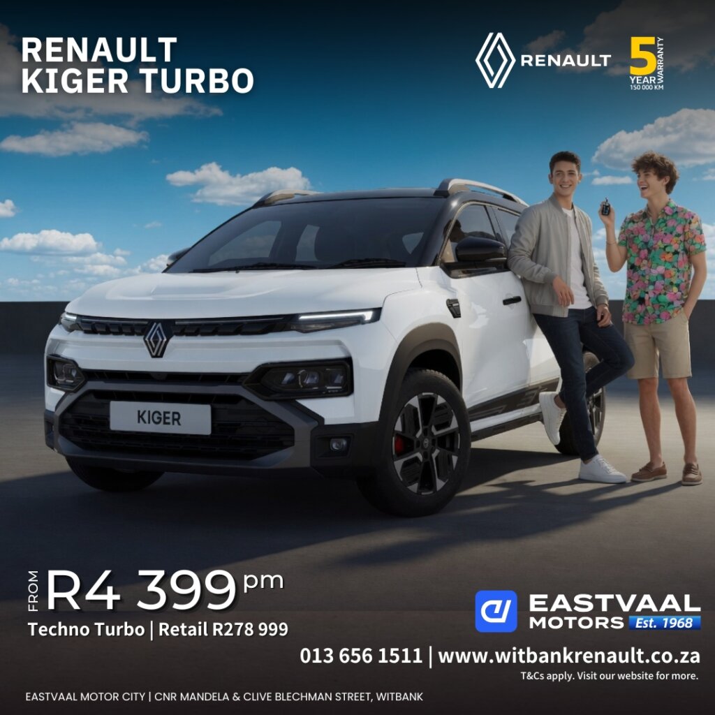More Than Just a Car May is the month of fresh starts. Drive home more space, more comfort, more confidence with Renault. from Eastvaal Motors
