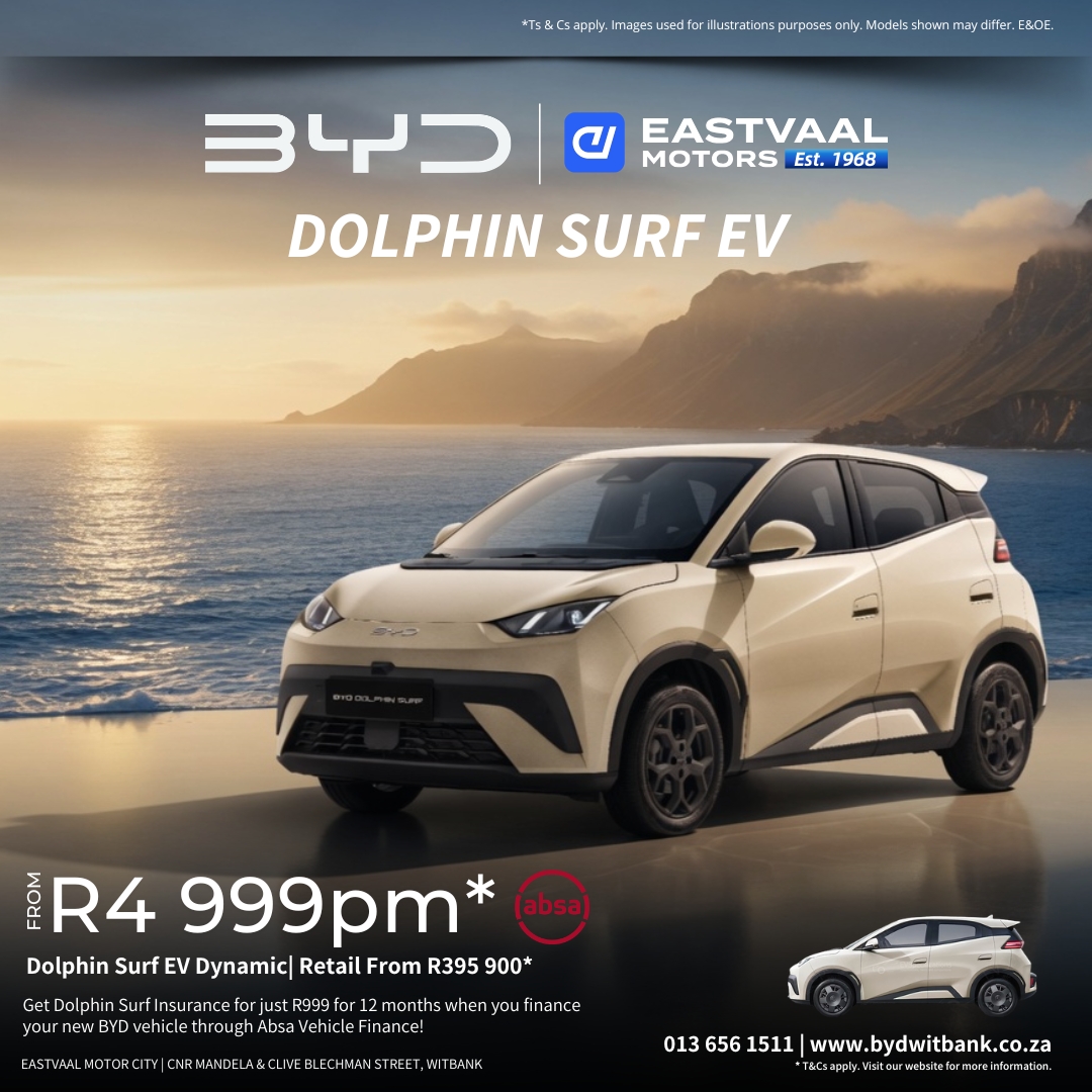 Stop paying for petrol. Start driving the future. from Eastvaal Witbank BYD