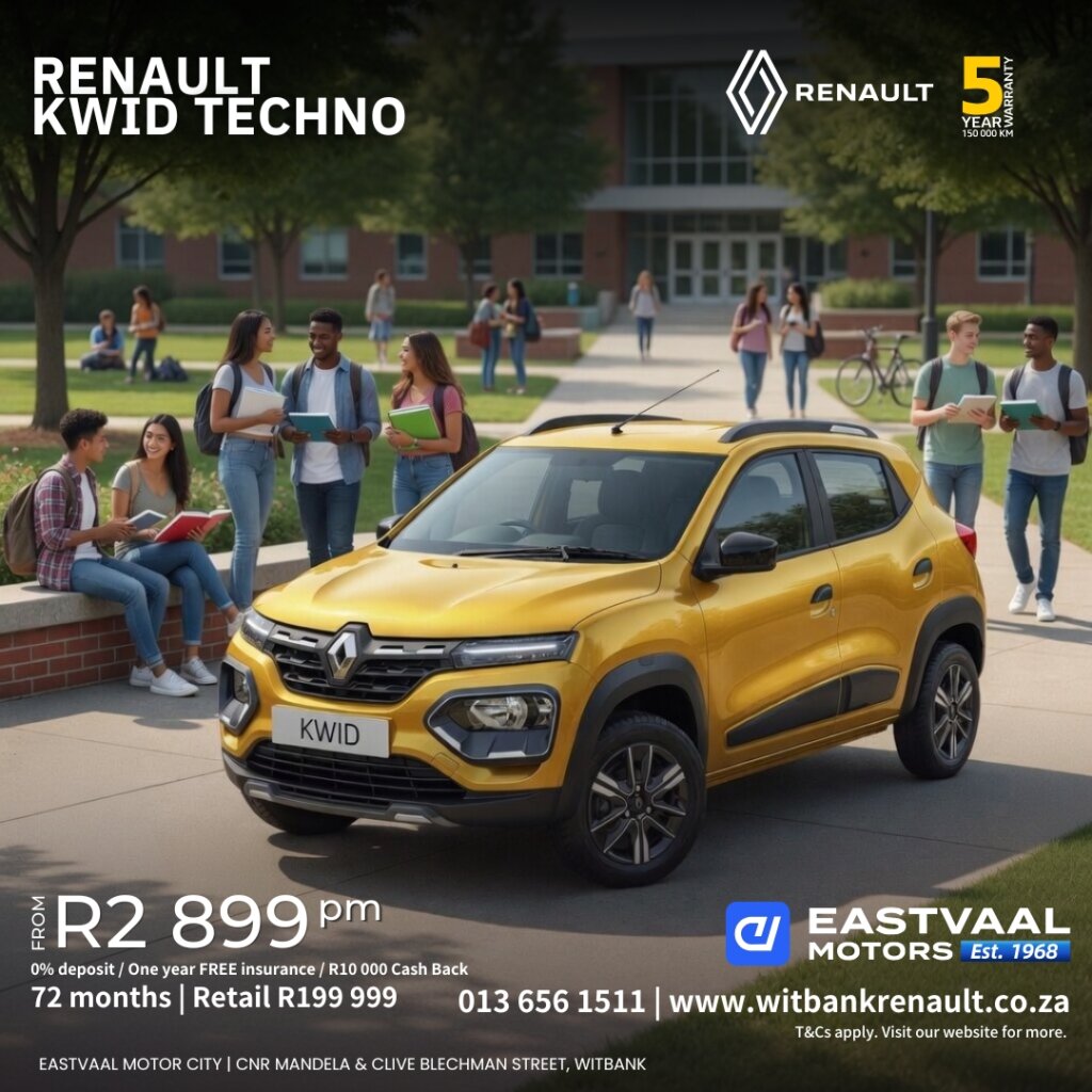Small But Mighty The Renault Kwid proves you don’t need a big car to make a big statement. Style, efficiency and fun in one compact package. from Eastvaal Motors