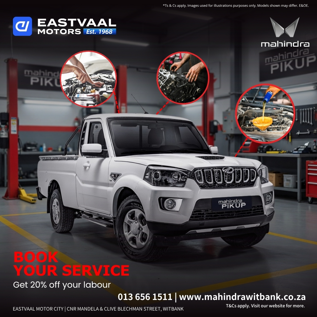 🔧 Book Your Mahindra Service Now – Keep Conquering! from Eastvaal Motor City Mahindra